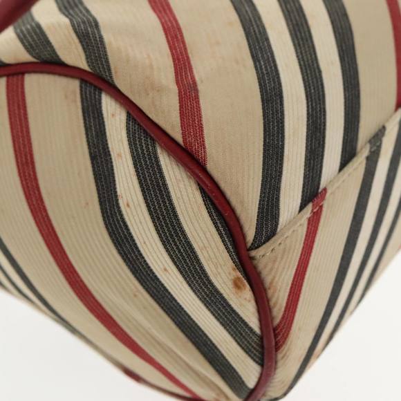 BURBERRY Nova Check Blue Label Hand Bag Beige Red Silver Auth ti2140 - Picture 14 of 16